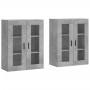 Armarios de pared 2 uds madera de ingeniería gris hormigón de vidaXL, Aparadores - Ref: Foro24-3197957, Precio: 145,60 €, Des...