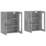 Wall cabinets 2 pcs concrete gray engineered wood by vidaXL, Sideboards - Ref: Foro24-3197957, Price: 155,73 €, Discount: %