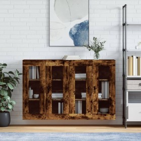 Wandschränke 2 Stk. Holzwerkstoff Eiche geräuchert von vidaXL, Sideboards - Ref: Foro24-3197958, Preis: 168,27 €, Rabatt: %