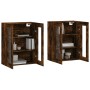 Wall cabinets 2 units engineered wood smoked oak by vidaXL, Sideboards - Ref: Foro24-3197958, Price: 168,27 €, Discount: %