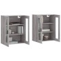 Armarios de pared 2 uds madera de ingeniería gris Sonoma de vidaXL, Aparadores - Ref: Foro24-3197959, Precio: 149,76 €, Descu...