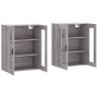 Armarios de pared 2 uds madera de ingeniería gris Sonoma de vidaXL, Aparadores - Ref: Foro24-3197959, Precio: 149,76 €, Descu...