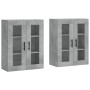 Armarios de pared 2 uds madera de ingeniería gris hormigón de vidaXL, Aparadores - Ref: Foro24-3197965, Precio: 170,82 €, Des...