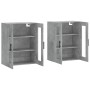 Armarios de pared 2 uds madera de ingeniería gris hormigón de vidaXL, Aparadores - Ref: Foro24-3197965, Precio: 160,06 €, Des...