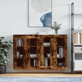 Wall cabinets 2 units engineered wood smoked oak by vidaXL, Sideboards - Ref: Foro24-3197966, Price: 170,82 €, Discount: %