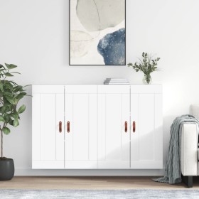 Wall cabinets 2 pcs glossy white engineered wood by vidaXL, Sideboards - Ref: Foro24-3197995, Price: 137,54 €, Discount: %