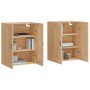 Armarios de pared 2 uds madera de ingeniería roble Sonoma de vidaXL, Aparadores - Ref: Foro24-3197996, Precio: 124,99 €, Desc...