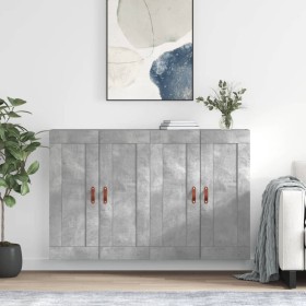 Wall cabinets 2 pcs concrete gray engineered wood by vidaXL, Sideboards - Ref: Foro24-3197997, Price: 125,99 €, Discount: %