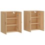 Armarios de pared 2 uds madera de ingeniería roble Sonoma de vidaXL, Aparadores - Ref: Foro24-3197996, Precio: 124,99 €, Desc...