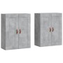 Wall cabinets 2 pcs concrete gray engineered wood by vidaXL, Sideboards - Ref: Foro24-3197997, Price: 126,54 €, Discount: %