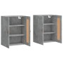 Armarios de pared 2 uds madera de ingeniería gris hormigón de vidaXL, Aparadores - Ref: Foro24-3197997, Precio: 125,99 €, Des...