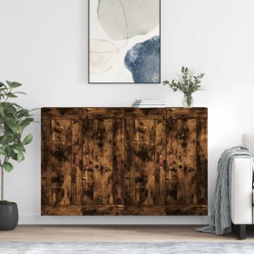 Wandschränke, 2 Stück, Holzwerkstoff, geräucherte Eiche von vidaXL, Sideboards - Ref: Foro24-3197998, Preis: 126,67 €, Rabatt: %