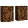 Armarios de pared 2 uds madera de ingeniería roble ahumado de vidaXL, Aparadores - Ref: Foro24-3197998, Precio: 126,67 €, Des...