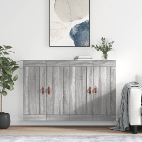 Wall cabinets 2 pcs Sonoma gray engineered wood by vidaXL, Sideboards - Ref: Foro24-3197999, Price: 129,99 €, Discount: %