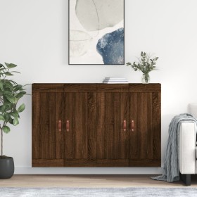 Wandschränke, 2 Stück, Eichenbraun, Holzwerkstoff von vidaXL, Sideboards - Ref: Foro24-3198000, Preis: 129,99 €, Rabatt: %