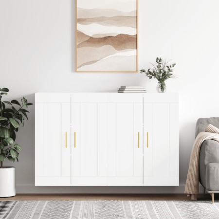 Wall cabinets 2 pcs glossy white engineered wood by vidaXL, Sideboards - Ref: Foro24-3198003, Price: 135,68 €, Discount: %