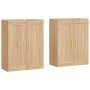 Armarios de pared 2 uds madera de ingeniería roble Sonoma de vidaXL, Aparadores - Ref: Foro24-3198004, Precio: 159,26 €, Desc...