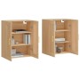 Armarios de pared 2 uds madera de ingeniería roble Sonoma de vidaXL, Aparadores - Ref: Foro24-3198004, Precio: 159,26 €, Desc...