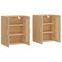 Armarios de pared 2 uds madera de ingeniería roble Sonoma de vidaXL, Aparadores - Ref: Foro24-3198004, Precio: 159,26 €, Desc...