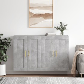 Wall cabinets 2 pcs concrete gray engineered wood by vidaXL, Sideboards - Ref: Foro24-3198005, Price: 124,99 €, Discount: %