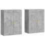 Armarios de pared 2 uds madera de ingeniería gris hormigón de vidaXL, Aparadores - Ref: Foro24-3198005, Precio: 124,99 €, Des...