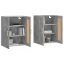 Armarios de pared 2 uds madera de ingeniería gris hormigón de vidaXL, Aparadores - Ref: Foro24-3198005, Precio: 124,99 €, Des...