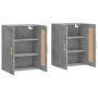 Armarios de pared 2 uds madera de ingeniería gris hormigón de vidaXL, Aparadores - Ref: Foro24-3198005, Precio: 124,99 €, Des...