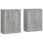 Wall cabinets 2 pcs Sonoma gray engineered wood by vidaXL, Sideboards - Ref: Foro24-3198007, Price: 128,99 €, Discount: %