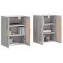 Armarios de pared 2 uds madera de ingeniería gris Sonoma de vidaXL, Aparadores - Ref: Foro24-3198007, Precio: 128,99 €, Descu...