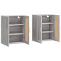 Wall cabinets 2 pcs Sonoma gray engineered wood by vidaXL, Sideboards - Ref: Foro24-3198007, Price: 128,99 €, Discount: %