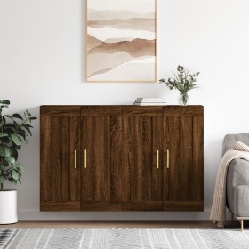 Wandschränke, 2 Stück, Eichenbraun, Holzwerkstoff von vidaXL, Sideboards - Ref: Foro24-3198008, Preis: 128,99 €, Rabatt: %