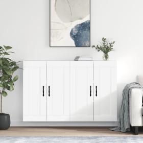 Wall cabinets 2 pcs white engineered wood by vidaXL, Sideboards - Ref: Foro24-3198009, Price: 168,98 €, Discount: %