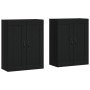 Armarios de pared 2 uds madera de ingeniería negro de vidaXL, Aparadores - Ref: Foro24-3198010, Precio: 175,61 €, Descuento: %