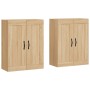 Armarios de pared 2 uds madera de ingeniería roble Sonoma de vidaXL, Aparadores - Ref: Foro24-3198012, Precio: 124,84 €, Desc...