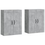 Wall cabinets 2 pcs concrete gray engineered wood by vidaXL, Sideboards - Ref: Foro24-3198013, Price: 124,30 €, Discount: %