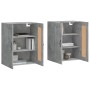 Wall cabinets 2 pcs concrete gray engineered wood by vidaXL, Sideboards - Ref: Foro24-3198013, Price: 124,30 €, Discount: %