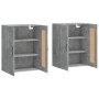 Wall cabinets 2 pcs concrete gray engineered wood by vidaXL, Sideboards - Ref: Foro24-3198013, Price: 124,30 €, Discount: %