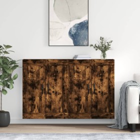 Wall cabinets 2 pcs engineered wood smoked oak by vidaXL, Sideboards - Ref: Foro24-3198014, Price: 124,99 €, Discount: %