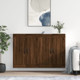 Wandschränke, 2 Stück, Eichenbraun, Holzwerkstoff von vidaXL, Sideboards - Ref: Foro24-3198016, Preis: 127,99 €, Rabatt: %