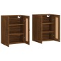 Wall cabinets 2 pcs oak brown engineered wood by vidaXL, Sideboards - Ref: Foro24-3198016, Price: 127,52 €, Discount: %