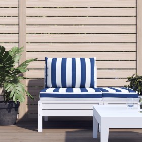 Pallet cushions 2 pieces blue and white striped Oxford fabric by vidaXL, Cushions for chairs and sofas - Ref: Foro24-361766, ...