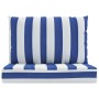 Pallet cushions 2 pieces blue and white striped Oxford fabric by vidaXL, Cushions for chairs and sofas - Ref: Foro24-361766, ...