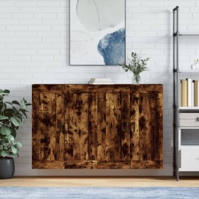 Wandschränke, 2 Stück, Holzwerkstoff, geräucherte Eiche von vidaXL, Sideboards - Ref: Foro24-3198022, Preis: 127,75 €, Rabatt: %