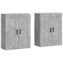 Armarios de pared 2 uds madera de ingeniería gris hormigón de vidaXL, Aparadores - Ref: Foro24-3198021, Precio: 128,18 €, Des...