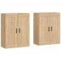 Armarios de pared 2 uds madera de ingeniería roble Sonoma de vidaXL, Aparadores - Ref: Foro24-3198028, Precio: 130,76 €, Desc...