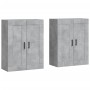 Armarios de pared 2 uds madera de ingeniería gris hormigón de vidaXL, Aparadores - Ref: Foro24-3198029, Precio: 125,88 €, Des...