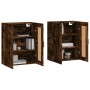 Wall cabinets 2 pcs engineered wood smoked oak by vidaXL, Sideboards - Ref: Foro24-3198030, Price: 156,32 €, Discount: %