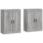 Armarios de pared 2 uds madera de ingeniería gris Sonoma de vidaXL, Aparadores - Ref: Foro24-3198031, Precio: 133,81 €, Descu...