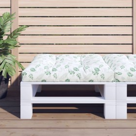 Cushion for pallets fabric leaf print 80x80x12 cm by vidaXL, Cushions for chairs and sofas - Ref: Foro24-360509, Price: 32,99...