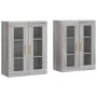 Armarios de pared 2 uds madera de ingeniería gris Sonoma de vidaXL, Aparadores - Ref: Foro24-3197935, Precio: 175,10 €, Descu...